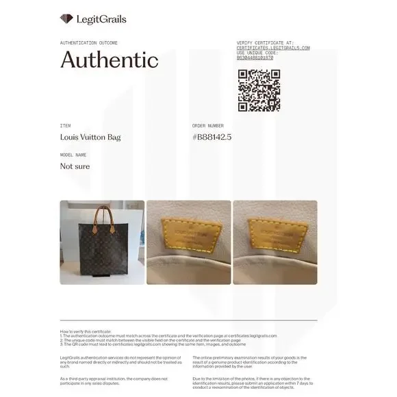 3PC LOUIS VUITTON Authentic Monogram Sac Plat Bag Dust Bag/ Key Fob INCLUDES COA - Picture 4 of 16